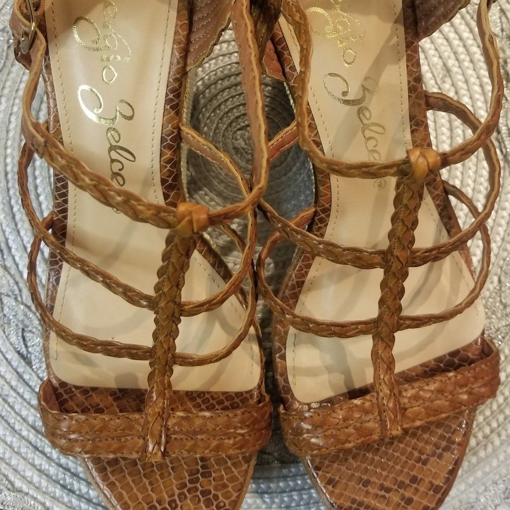 Sergio Zelcer Wedge Leather Sandals